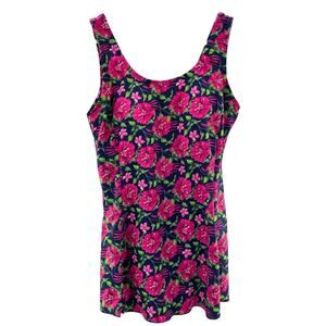 Shore Shapes Swimwear Floral Tropical Skirted Full Coverage Swimsuit Size 14